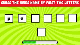 only 1% can guess the bird by first two letters in 5 second part2!bird identification quiz challenge