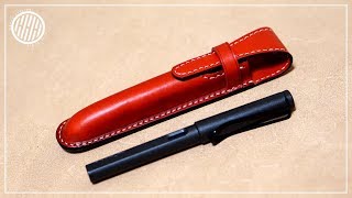 [DIY] Making a handmade leather pen case / Wet forming leather