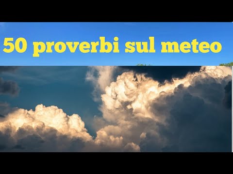 Video: Quali sono i proverbi sul vento