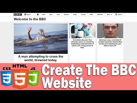Make the BBC website in HTML, CSS & JavaScript.