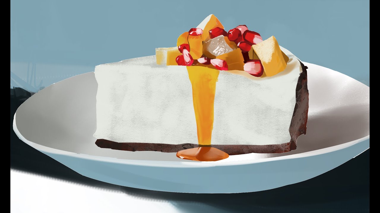 Digital painting/ Cake (still life)