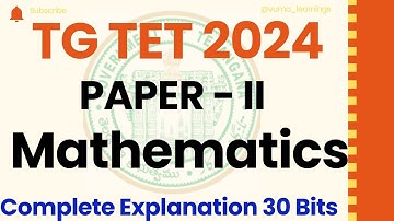 TS TET Previous year question paper with Answers 2024 | Paper 2 Maths