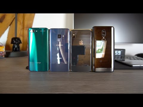 OnePlus 6 vs Honor 10 vs Galaxy S9 vs iPhone X !