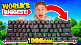 I Played Fortnite on the World’s BIGGEST Keyboard and WON