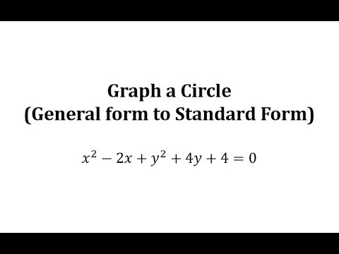 Graph A Circle Write The Equation In Standard Form X 2 2x Y 2 4y 4 0 Youtube