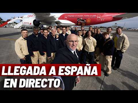 ESPAÑA, CAMPEONA DEL MUNDIAL I Llegada de la selección española a Madrid en avión, EN DIRECTO