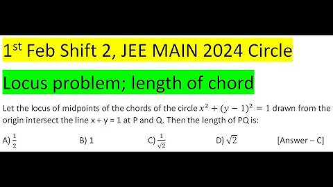 Let the locus of midpoints of the chords of the circle x^2+〖(y-1)〗^2=1 drawn from the