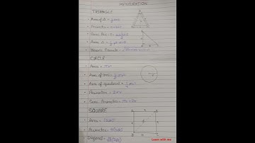 Mensuration formula of triangle, circle, square #maths #formula