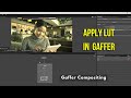 How to Apply LUT in Gaffer | Compositing