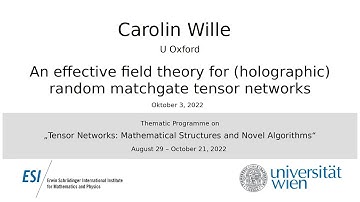 Carolin Wille - An effective field theory for (holographic) random matchgate tensor networks