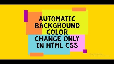 Automatic Background Color Change Only  In HTML&CSS | Automatic Background color change kese karein.