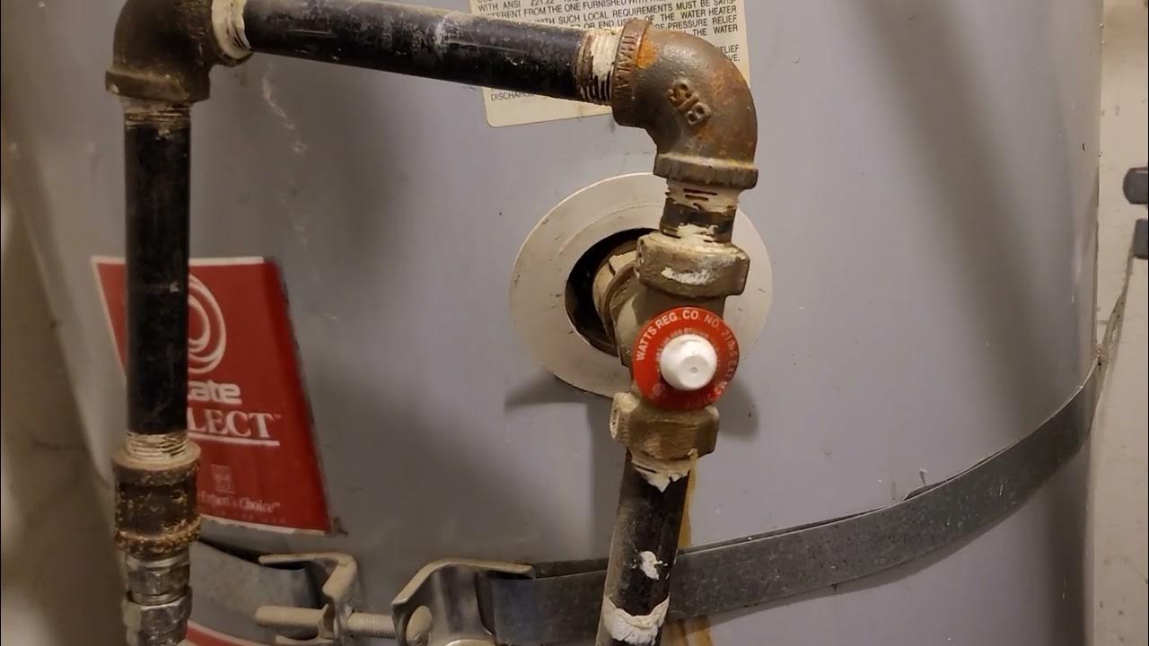 why does my water heater gas line go through the pressure relief valve