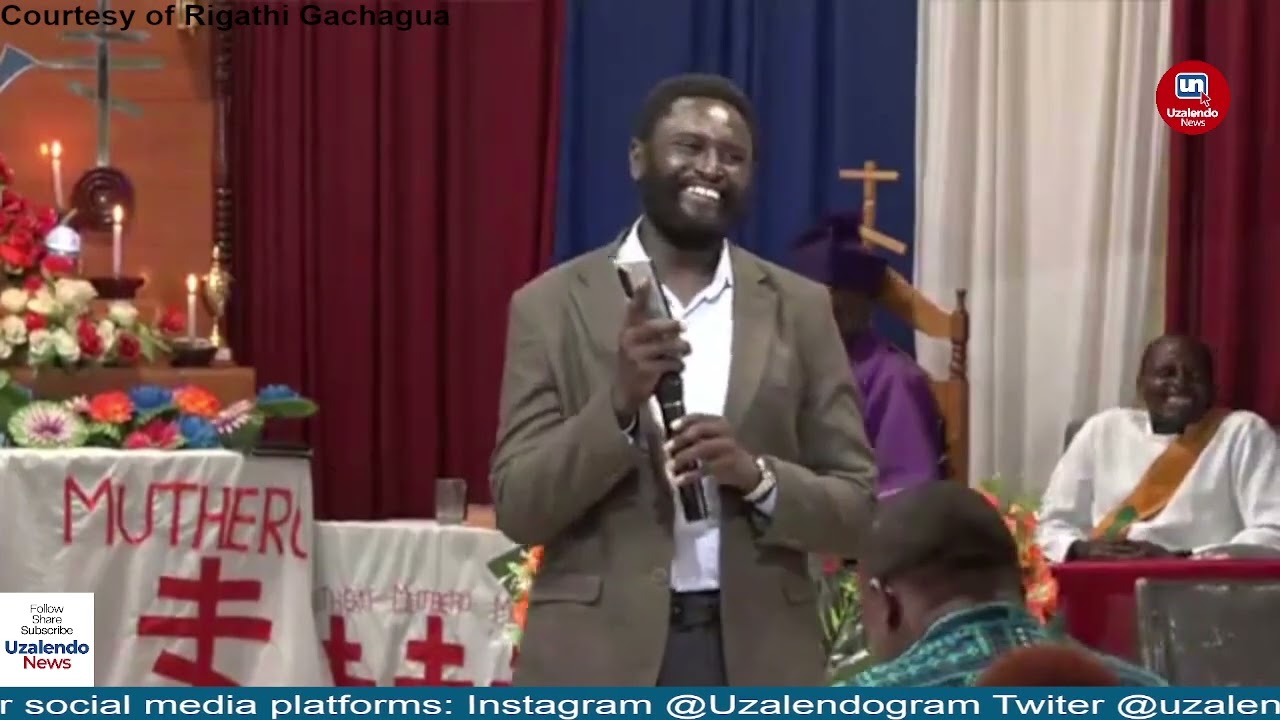 Laughter in church as Senator Methu plays an audio of President Ruto promising to tarmac local road