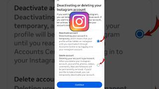 instagram account deactivate delete settings not showing || instagram account deactivate delete