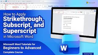 How to Apply Strikethrough, Subscript, and Superscript in Microsoft Word