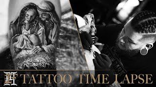 -LONG VERSION-  Tattoo timelapse Joseph and Mary Mini Portraits  long version