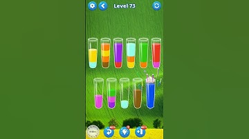 Water Sort Puzzle Game Level 73 #watersortpuzzle #watersortgame #mobilegame #colorpuzzle