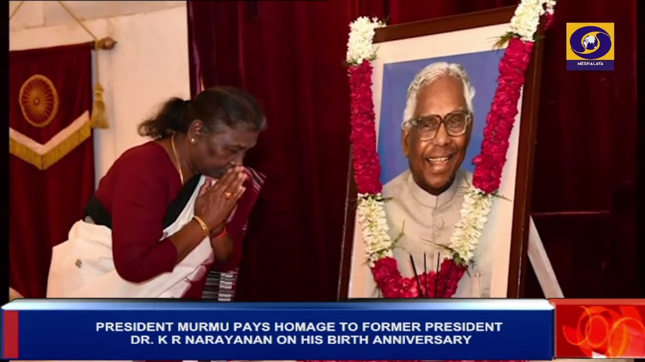 PRESIDENT MURMU PAYS HOMAGE TO FORMER PRESIDENT DR. K R NARAYANAN ON HIS BIRTH ANNIVERSARY