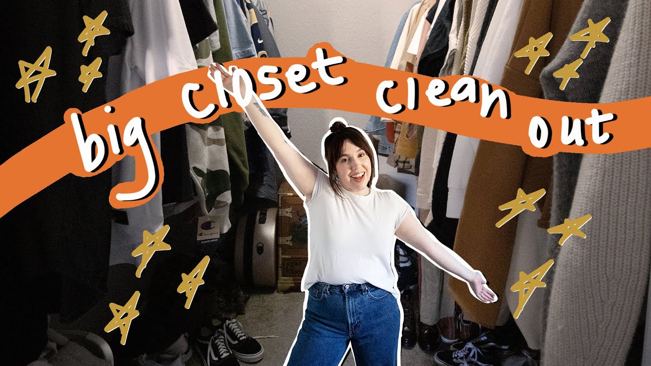 GETTING RID OF HALF MY CLOSET...AGAIN | Huge Closet Clean Out Purge ...
