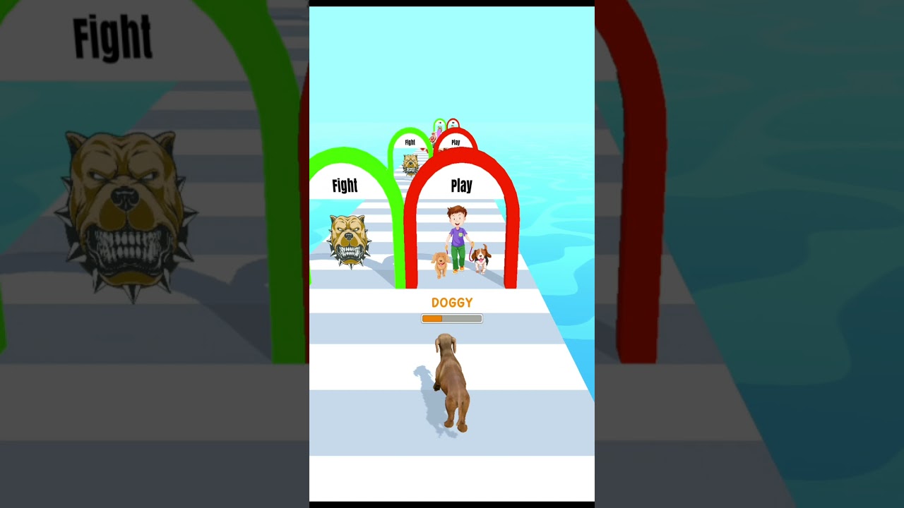 Dog become a monster! (Doggy Run! All Level Gameplay walkthrough For Android And iOS)