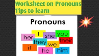 PRONOUNS  : WORKSHEET