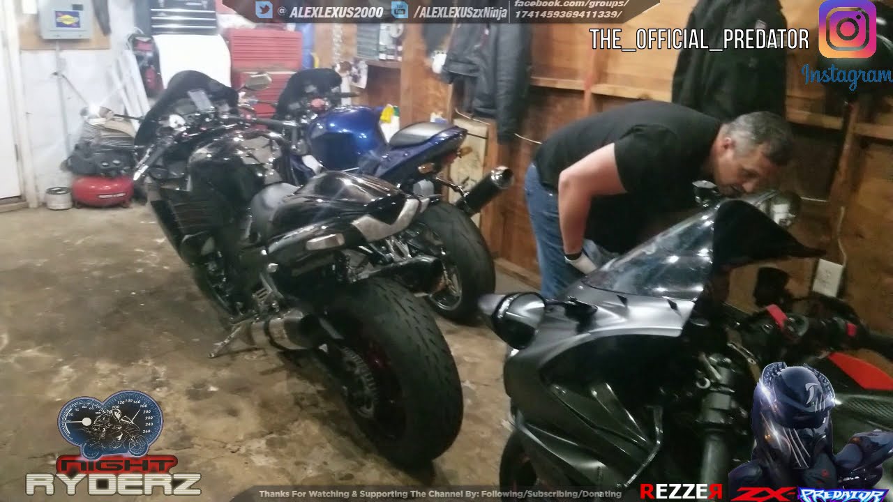 Mike B get his ZX14 Extended and lower by Mike F ZxPredator Vlog