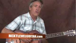 Learn Delta Blues Slide guitar Son House inspired open G alternate tuning on resonator acoustic