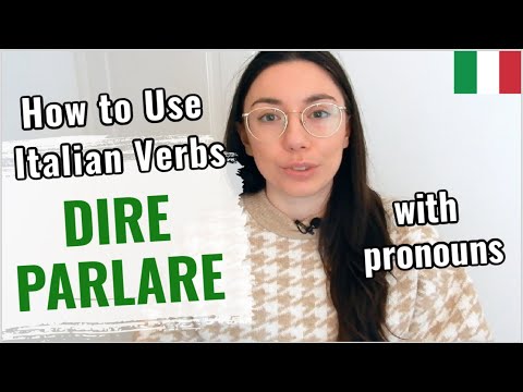 Learn how to use Italian verbs DIRE and PARLARE with pronouns (subtitled)