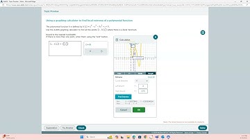 Using a graphing calculator to find local extrema of a polynomial functions
