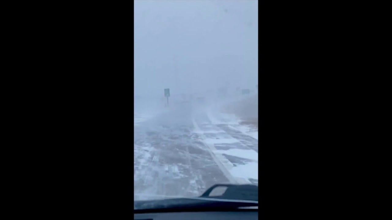 WINTER STORM: Heavy snow bands cause near zero visibility on Wyoming ...