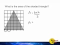 Area of a triangle  using a grid to find dimensions