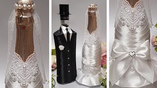 🌹 DIY wedding bottle decor💕 Master class💕