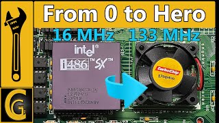 Intel 486SX-16MHz Benchmark and Upgrade to Kingston Turbochip at 133MHz (AMD 5x86-133)