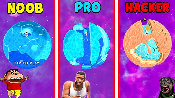 SHINCHAN NOOB VS PRO VS HACKER IN ASTEROID MINER WITH FRANKLIN AND CHOP | DREAM SQUAD