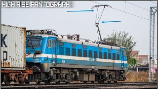 WAG-7 WITH HIGH RISE PANTOGRAPH || VALSAD WAG7 WITH FREIGHT SKIPPING PATAUDI ROAD RAILWAY STATION IR