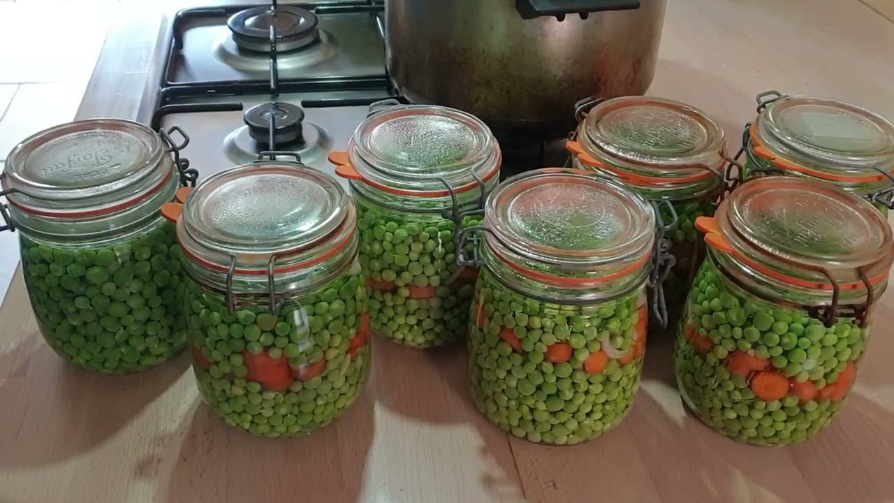 Stérilisation des petits pois à l'ancienne
