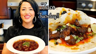 How to make The BEST Mexican Carne con Chile Colorado (Stewed beef )| COOKING WITH VIEWS ON THE ROAD