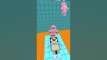 Bluey Vs Squid Game Lava Jump ✨#shorts #minecraft #roblox #bluey