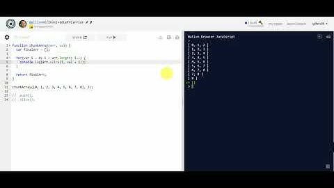 Javascript Challenges - Split Up a Given Array into Chunks