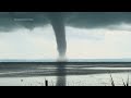 Waterspout forms over a lake in Germany in rare weather event