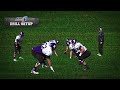 Northwestern Wildcats 3-on-3 zone blocking drill: Offensive line