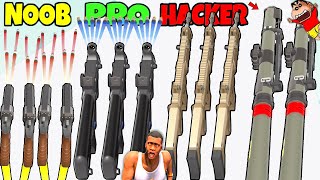 NOOB vs PRO vs HACKER | WEAPON EVOLUTION 3D with SHINCHAN and CHOP | AMAAN-T