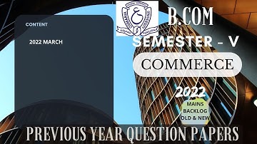 E commerce Semester 5 | Previous Years Question Papers | 2022 | OU | B.com