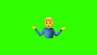 man shrugging emoji 🤷 Green screen video free download - Free copyright