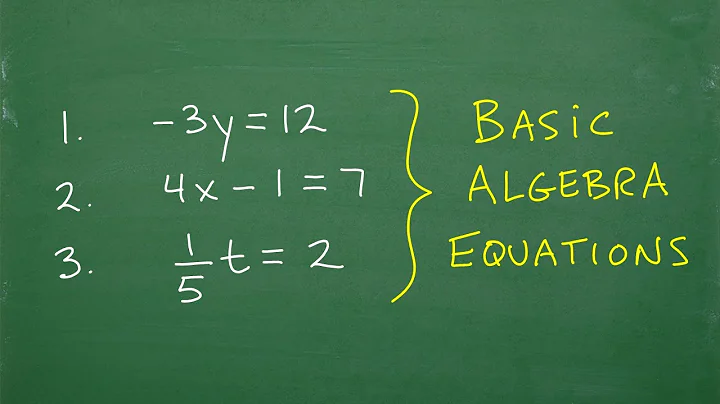 3 Basic ALGEBRA Equations – Can you solve them?