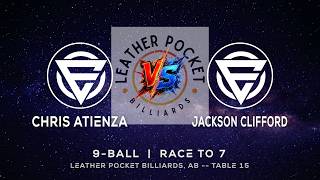 CHRIS ATIENZA vs JACKSON CLIFFORD - LEATHER POCKET BILLIARDS - TABLE 15 | EvoSports screenshot 5