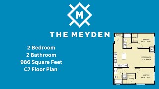 The Meyden Bellevue 2 Bedroom C7 Floor Plan