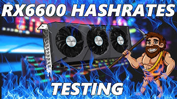 Hashrates testing On The NEW RX6600 NON XT