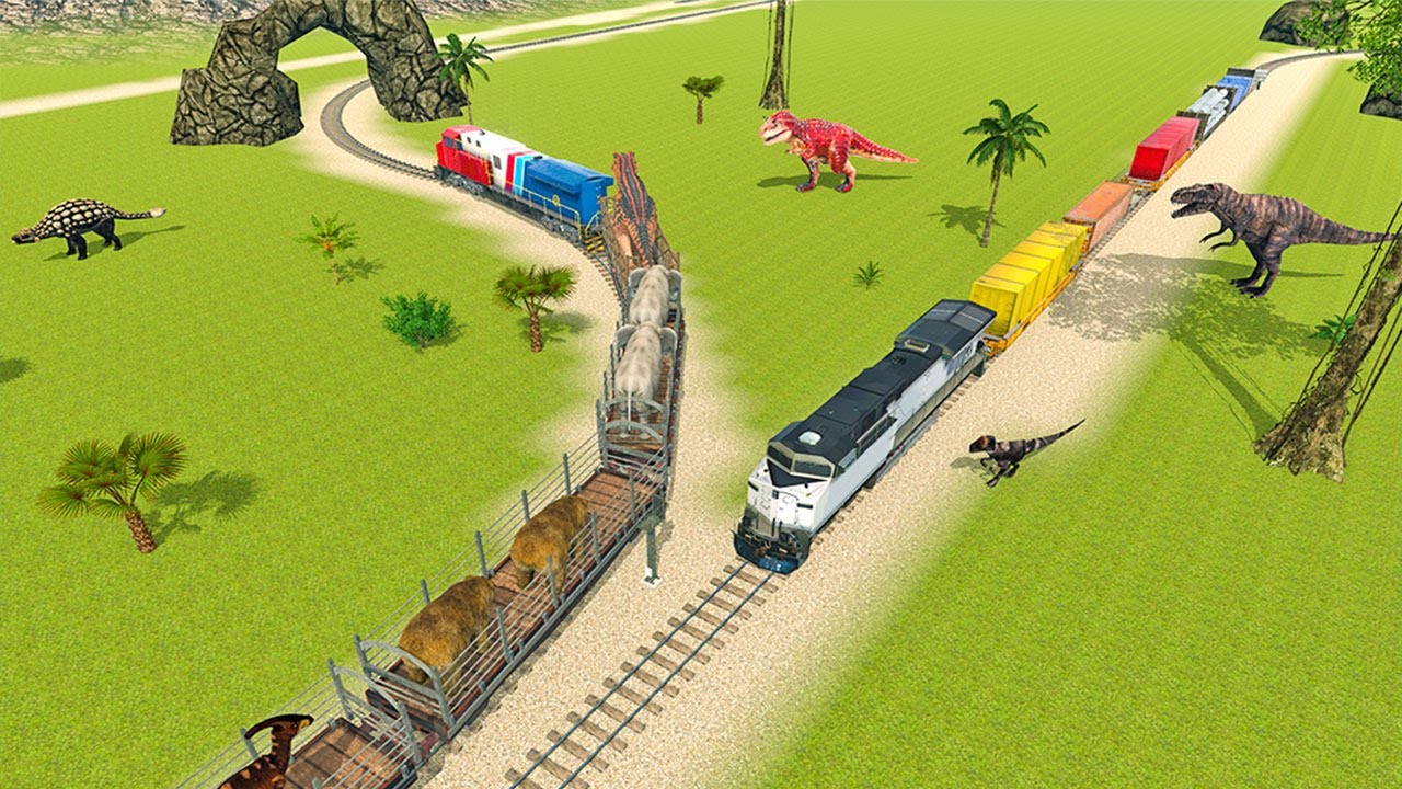 JUEGO DE TRANSPORTAR DINOSAURIOS EN UN TREN ! JUEGO DE DINOSAURIOS