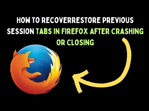 How to Recover or Restore Previous Session Tabs in Firefox After Crashing or Closing on Windows 11